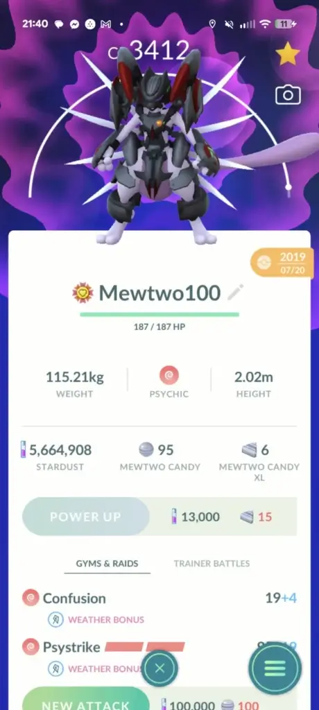 Pauli's Rarest Pokemon is Her Hundo Armored MewTwo